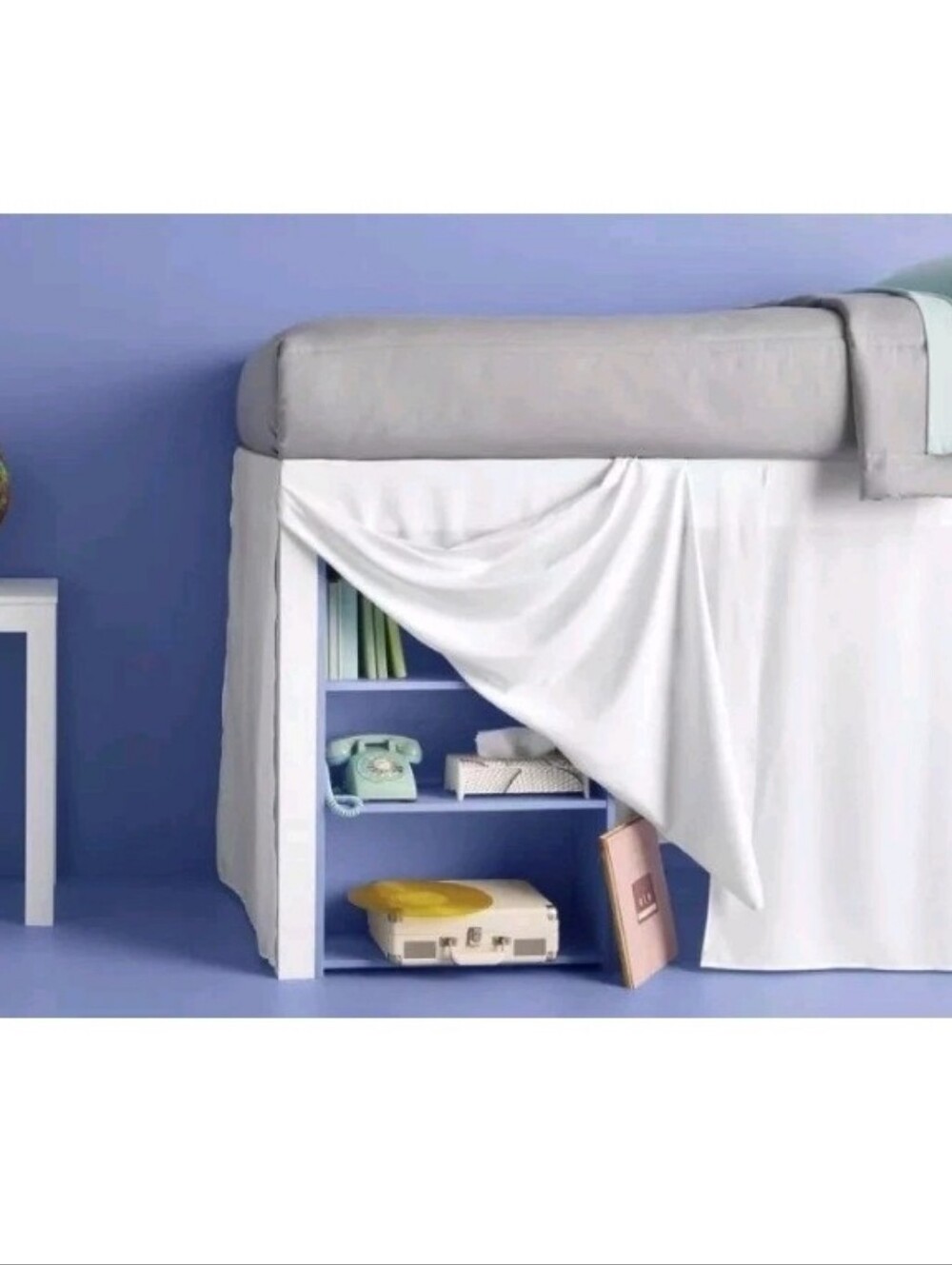 Room Essentials Raised Vaulted Dorm Room Bed Skirt w/ 42" Drop 39" x 80" XL Twin